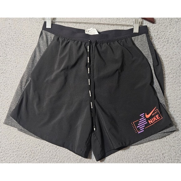 Nike Running Shorts Men's Large Liner, Zip Pocket Flex Stride Future Fast 2-In-1 - Picture 1 of 11